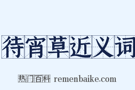 待宵草近义词是什么意思的图片